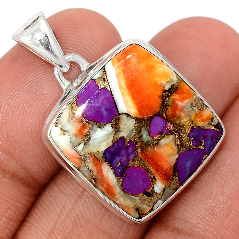 1.3" New Oyster Purple Turquoise Pendants - NOPP121