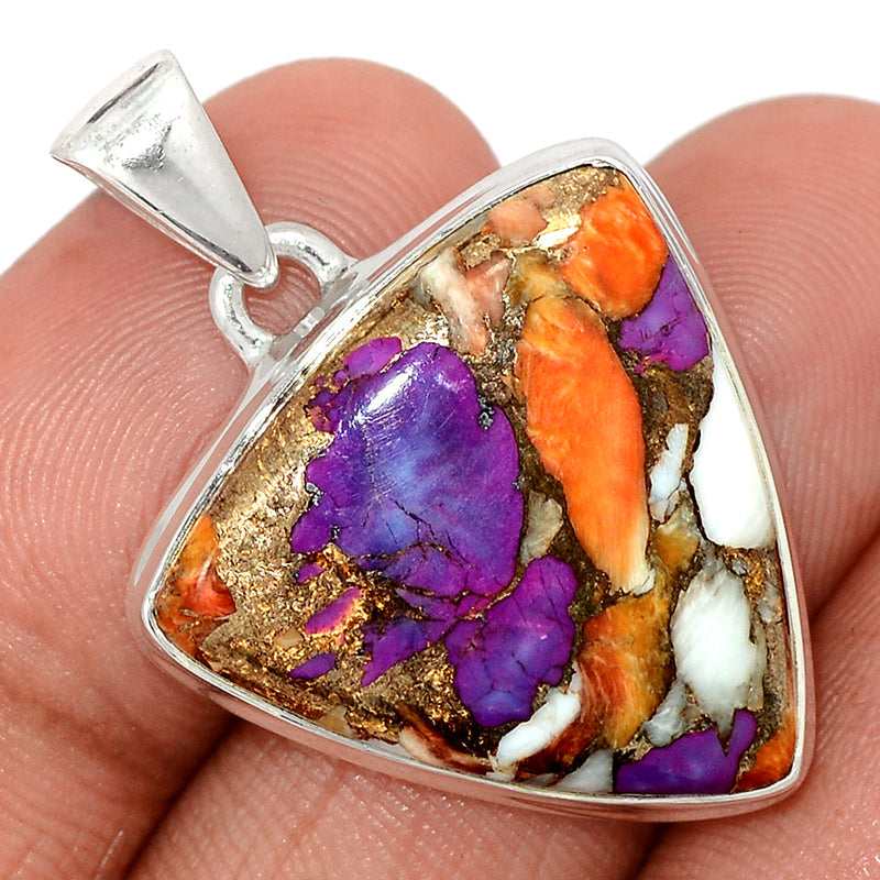 1.3" New Oyster Purple Turquoise Pendants - NOPP125