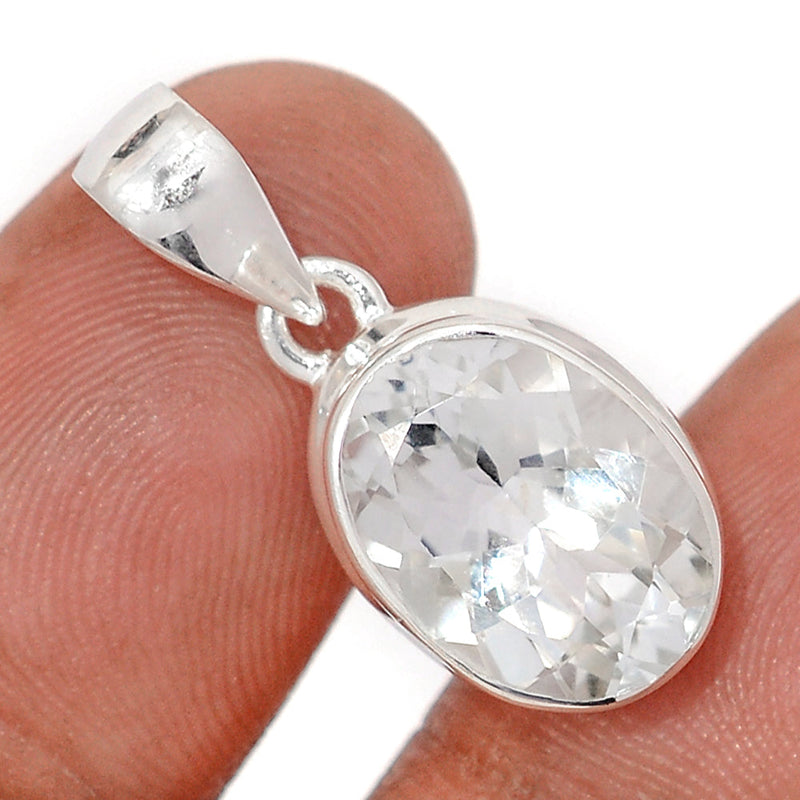 1" Natural White Topaz Pendants - NWTP158