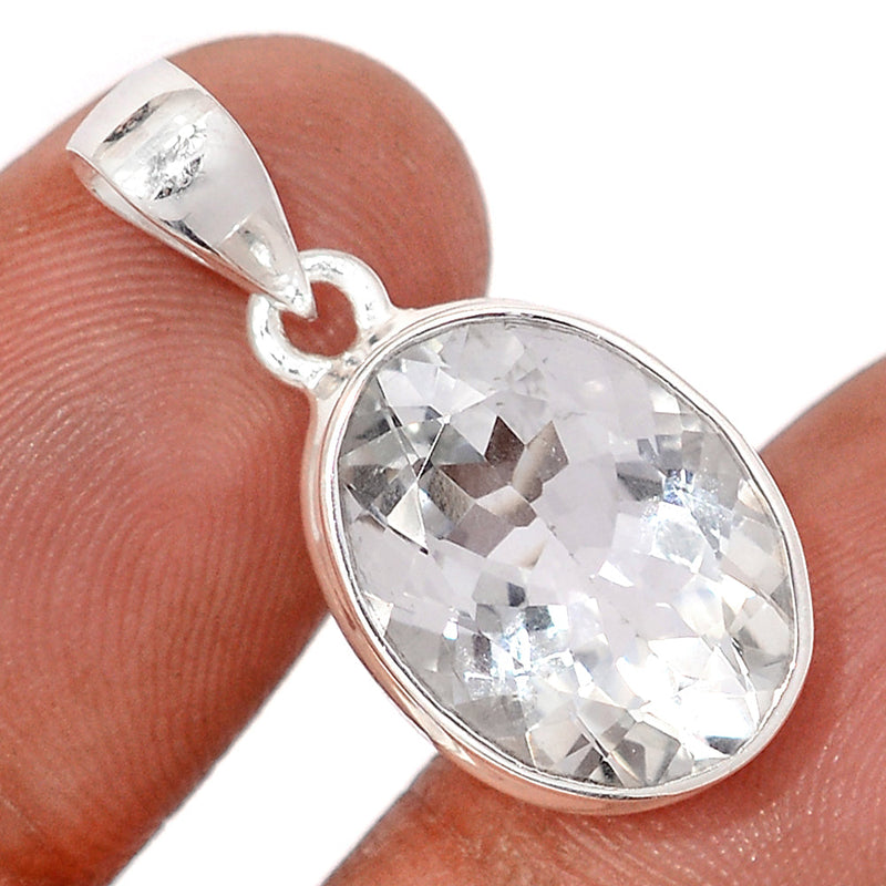 1.1" Natural White Topaz Pendants - NWTP159