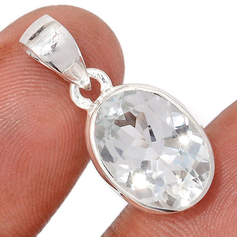 1" Natural White Topaz Pendants - NWTP161