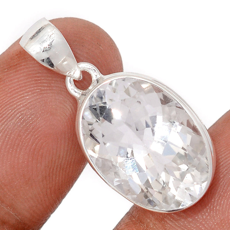 1.2" Natural White Topaz Pendants - NWTP163