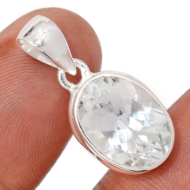 1" Natural White Topaz Pendants - NWTP165