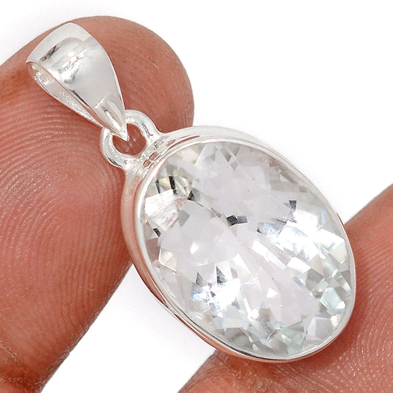 1.2" Natural White Topaz Pendants - NWTP167