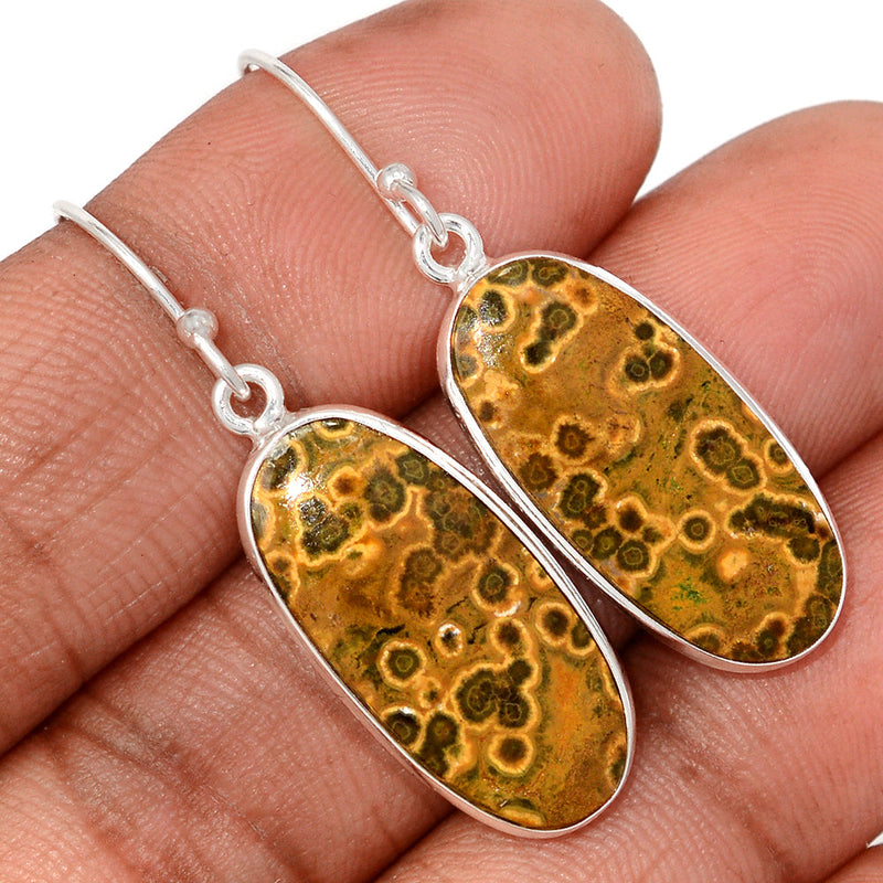 1.6" Lip Setting - Ocean Jasper Earrings - OCJE139