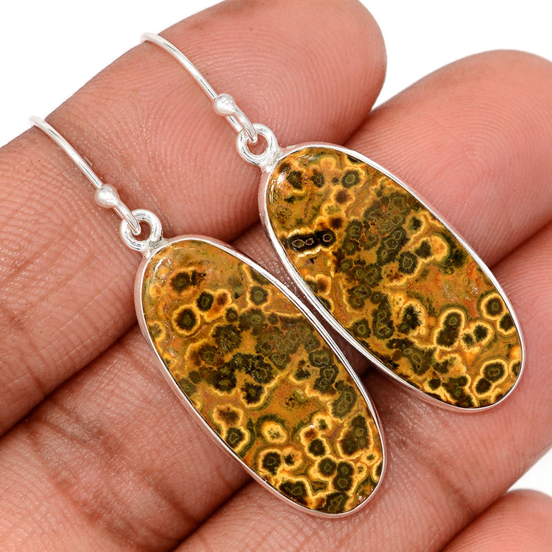 1.7" Lip Setting - Ocean Jasper Earrings - OCJE143