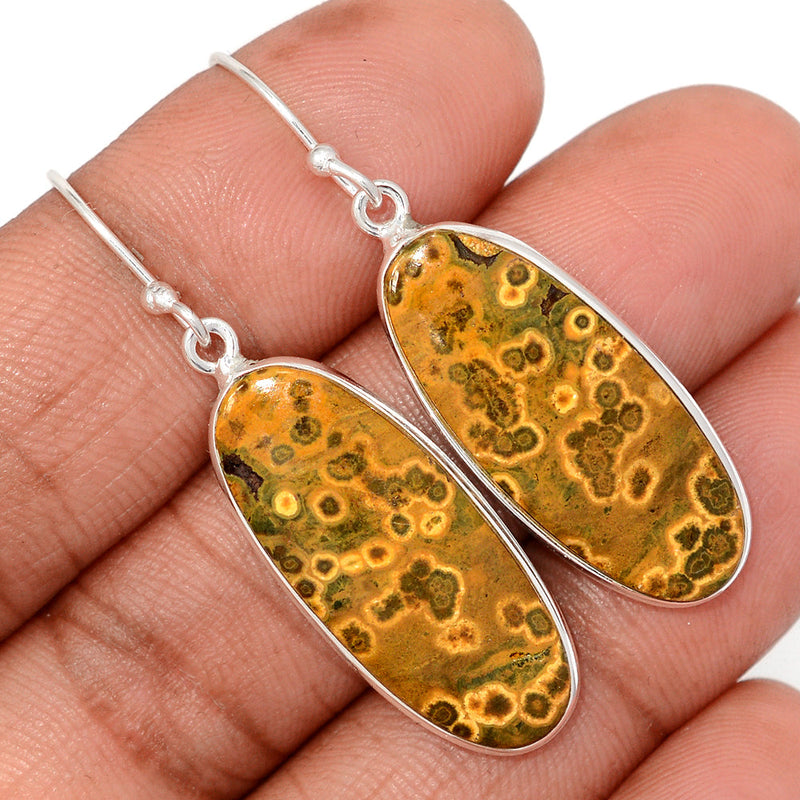 1.8" Lip Setting - Ocean Jasper Earrings - OCJE152