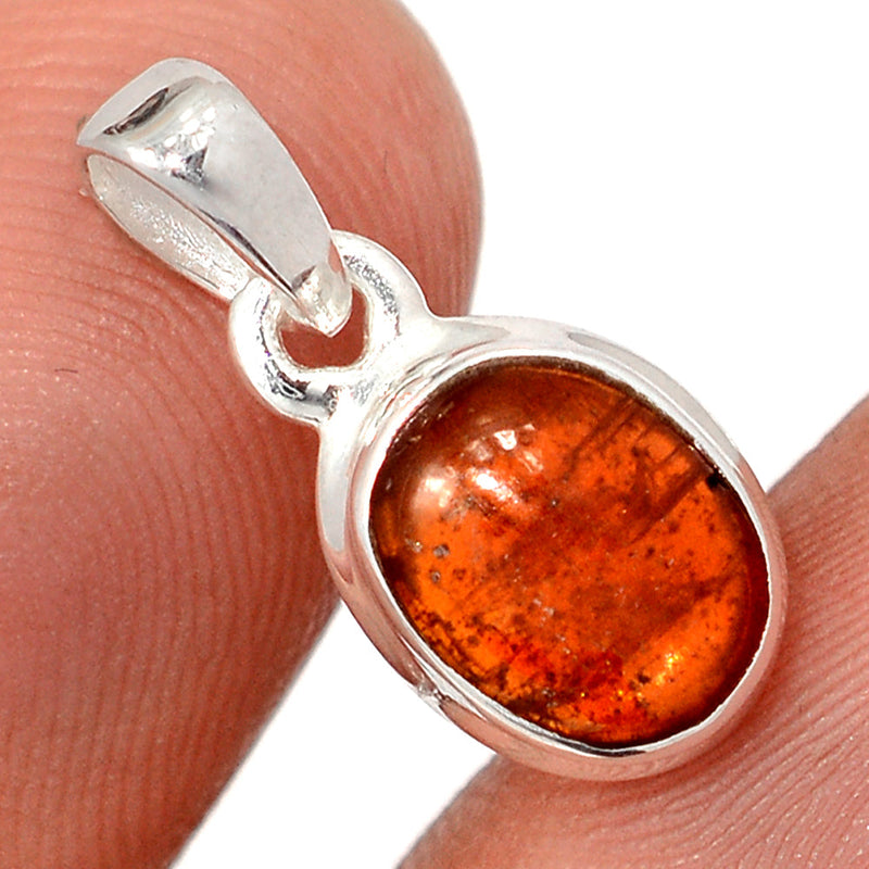 0.7" Orange Kyanite Cabochon Pendants - OKCP71