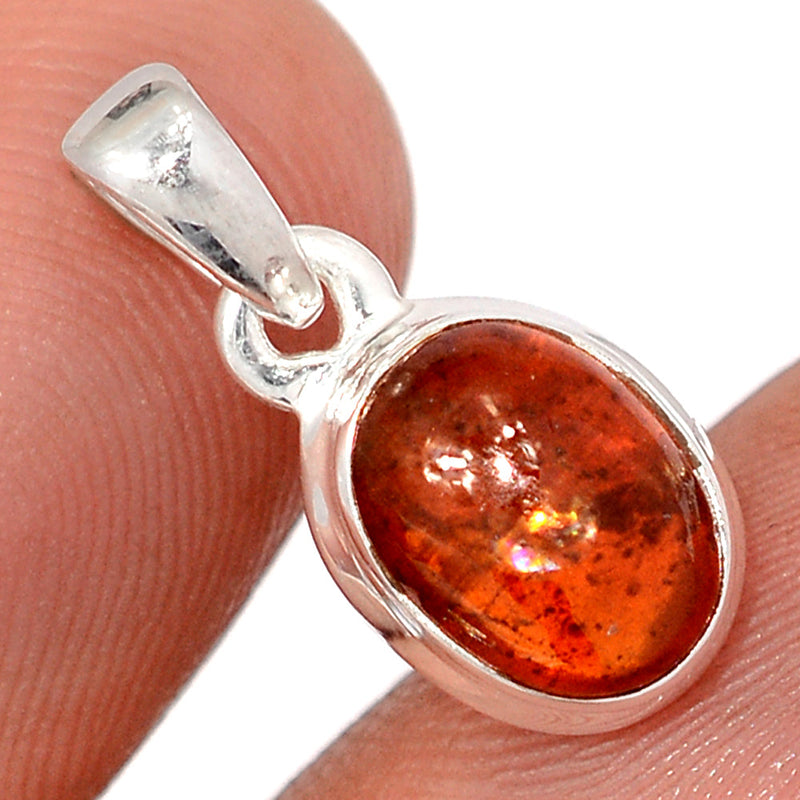 0.7" Orange Kyanite Cabochon Pendants - OKCP73