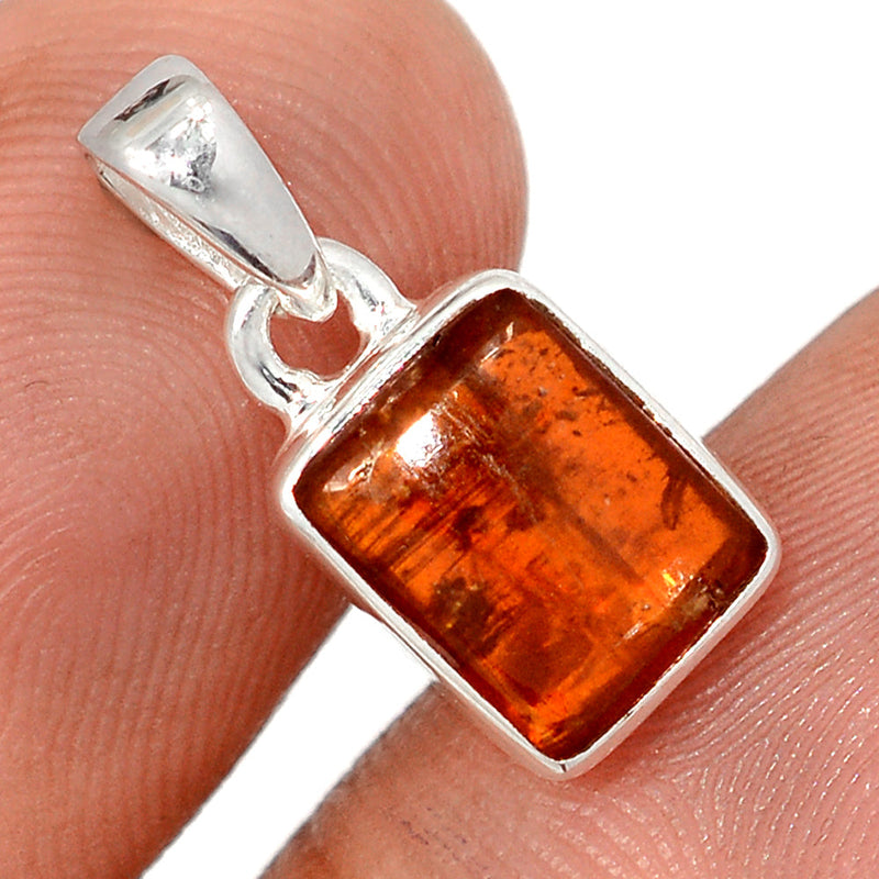 0.7" Orange Kyanite Cabochon Pendants - OKCP79