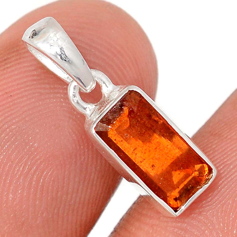 0.7" Orange Kyanite Faceted Pendants - OKFP195