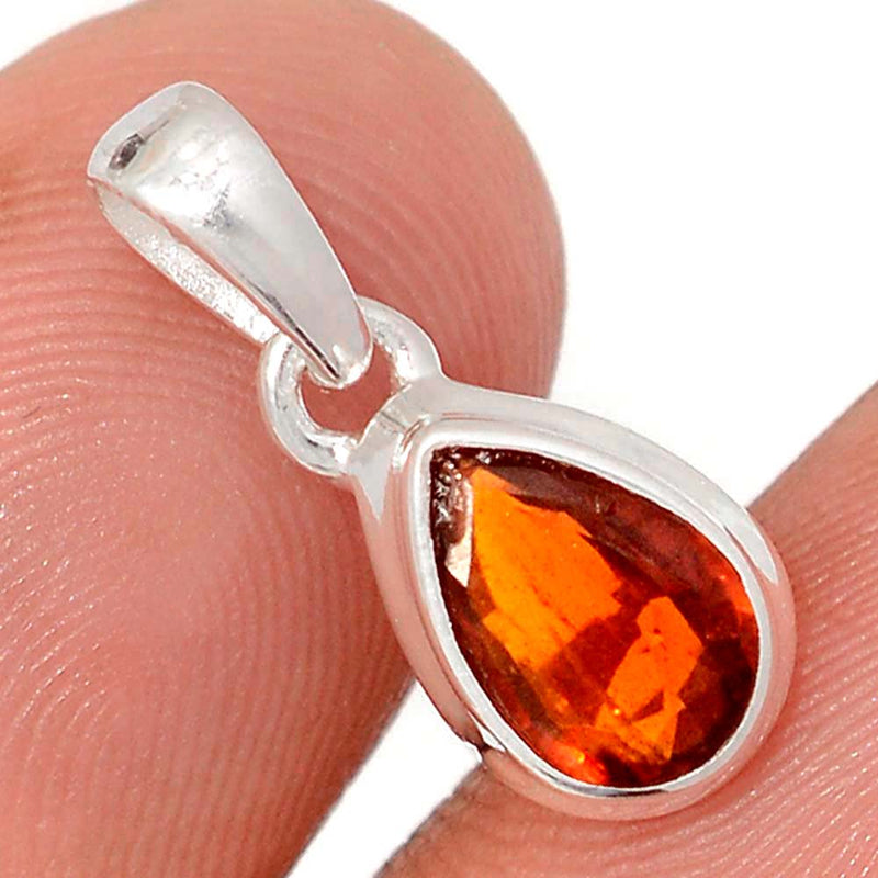 0.7" Orange Kyanite Faceted Pendants - OKFP196