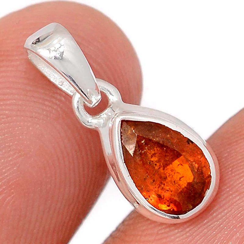 0.7" Orange Kyanite Faceted Pendants - OKFP203