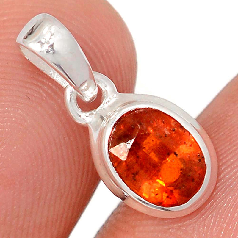 0.7" Orange Kyanite Faceted Pendants - OKFP208