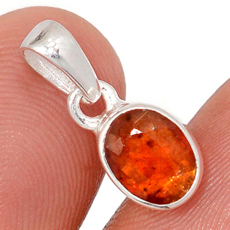 0.7" Orange Kyanite Faceted Pendants - OKFP213
