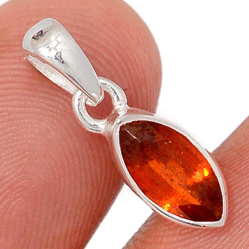 0.7" Orange Kyanite Faceted Pendants - OKFP214