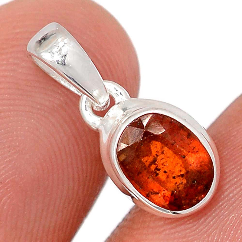0.7" Orange Kyanite Faceted Pendants - OKFP215