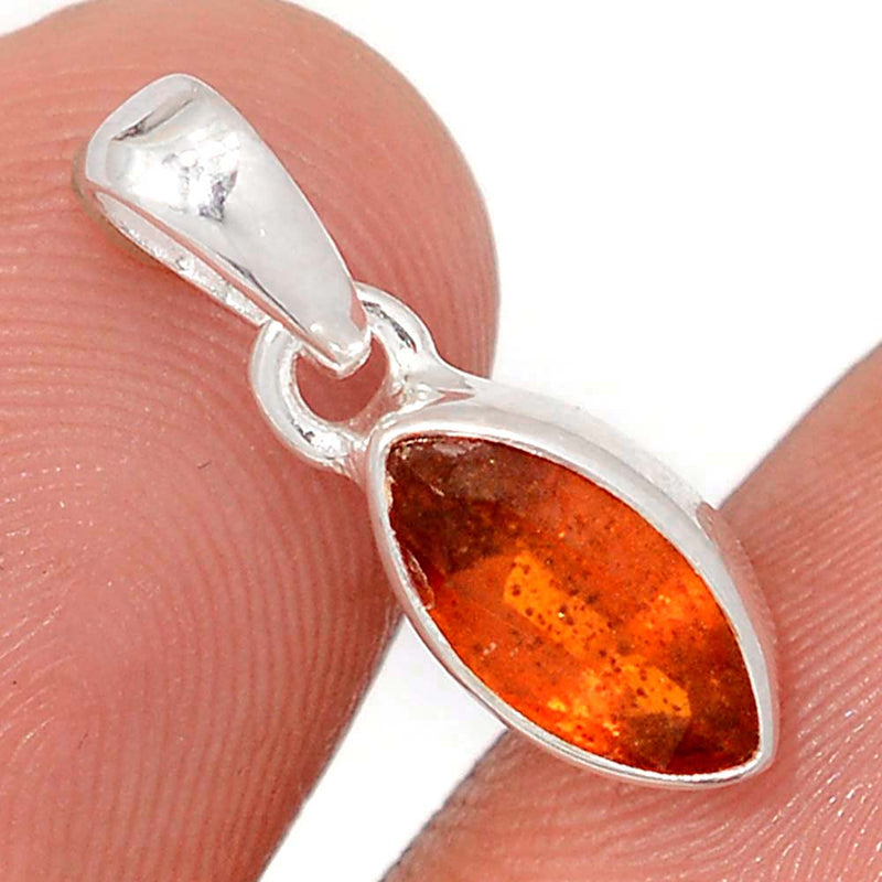 0.7" Orange Kyanite Faceted Pendants - OKFP218