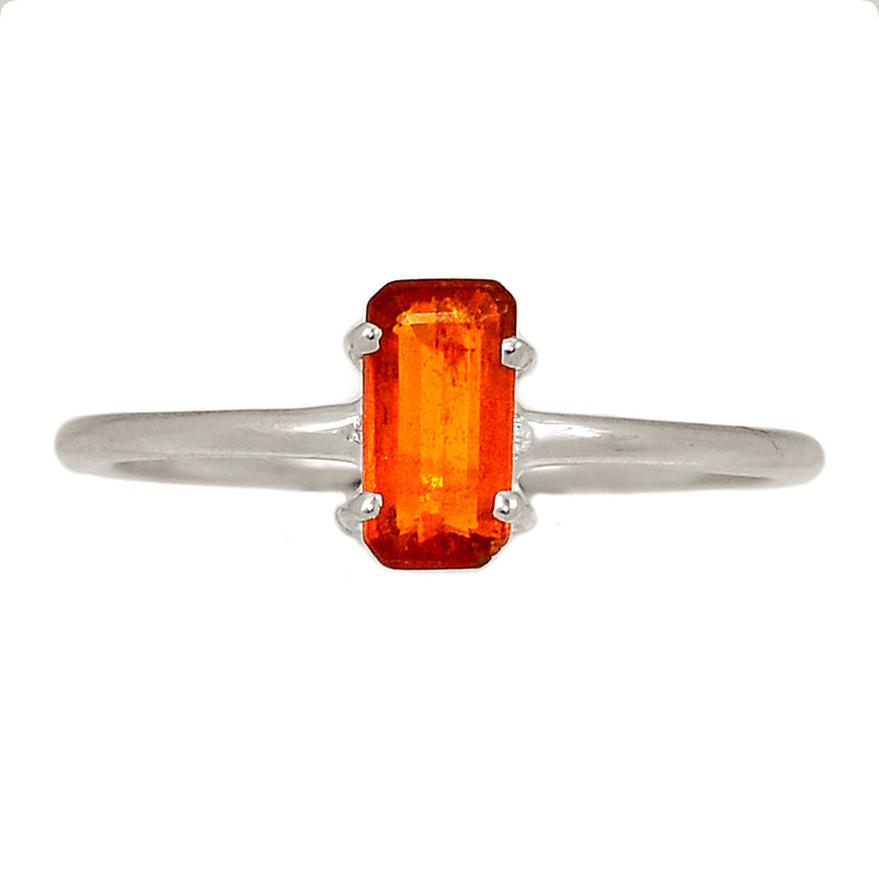 Claw - Orange Kyanite Faceted Ring - OKFR153