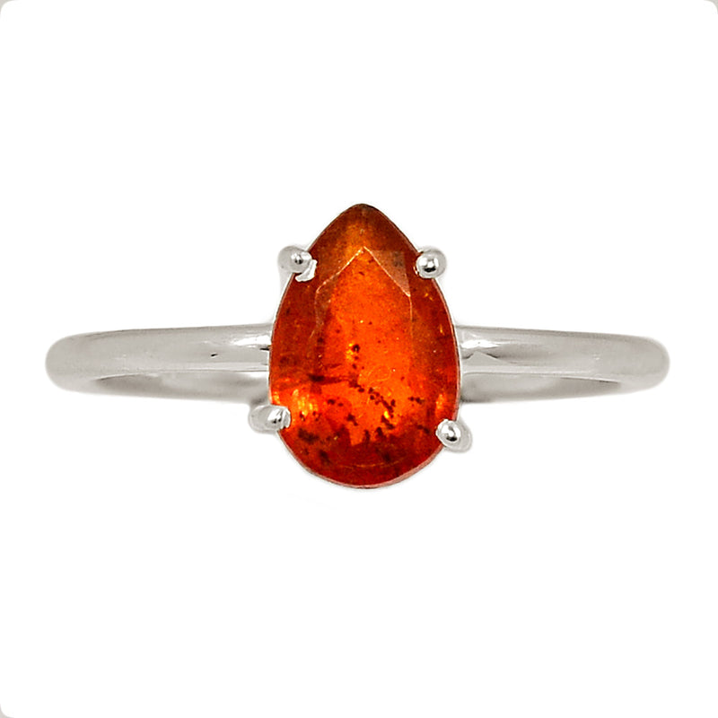 Claw - Orange Kyanite Faceted Ring - OKFR187