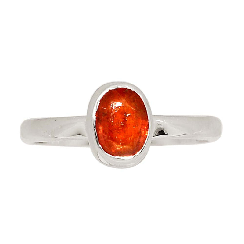 Orange Kyanite Faceted Ring - OKFR219