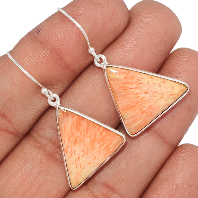 1.6" Orange Scolecite Earrings - OSCE167