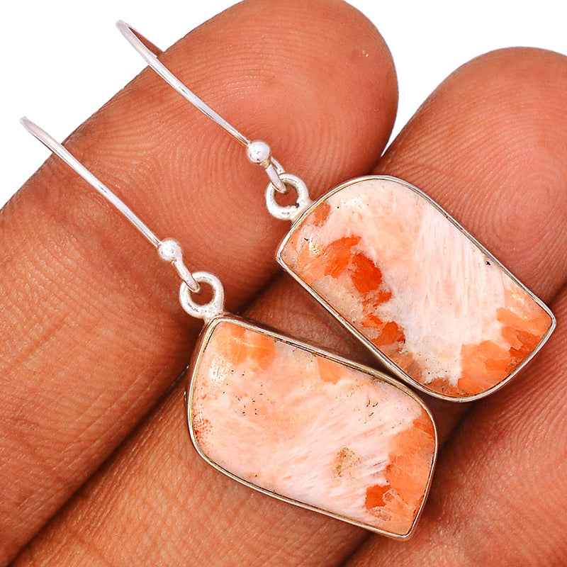 1.6" Orange Scolecite Earrings - OSCE220