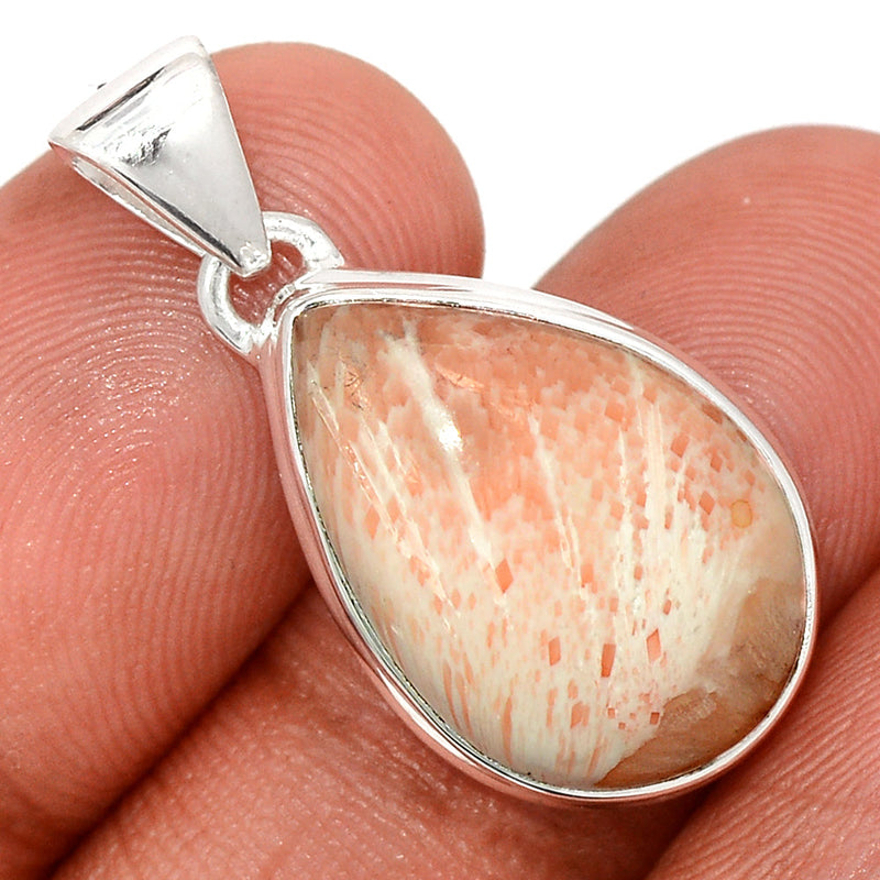 1.2" Orange Scolecite Pendants - OSCP513