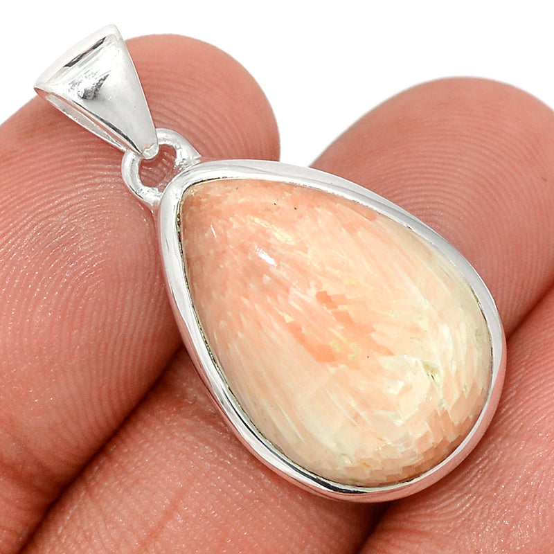 1.2" Orange Scolecite Pendants - OSCP524