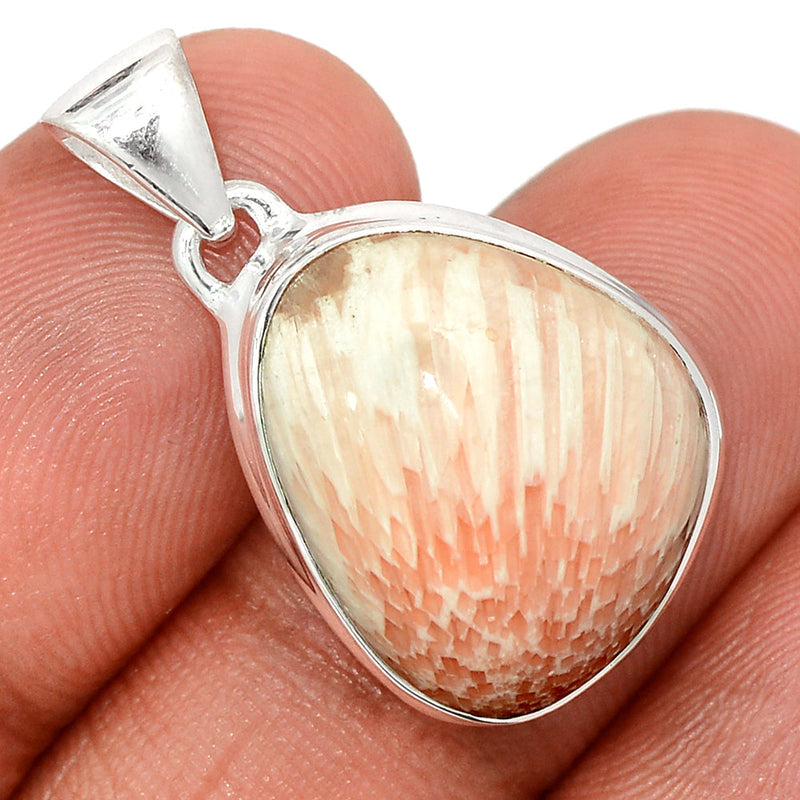 1.1" Orange Scolecite Pendants - OSCP532