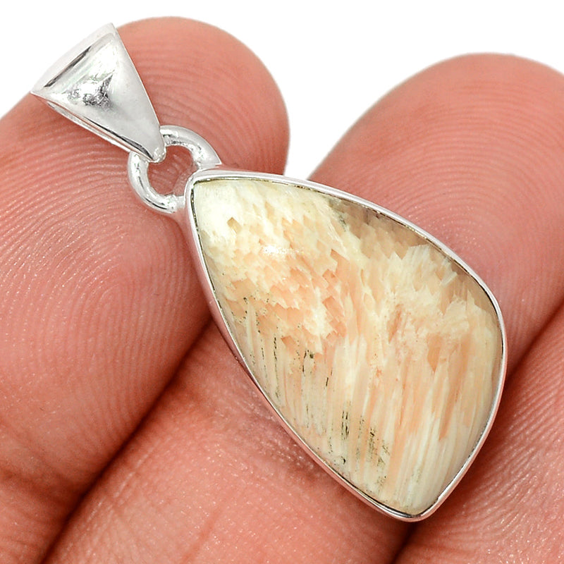 1.2" Orange Scolecite Pendants - OSCP533