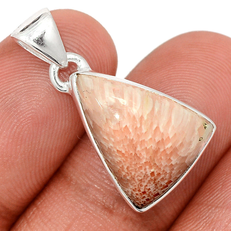 1.1" Orange Scolecite Pendants - OSCP544