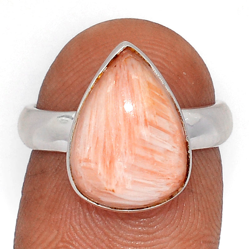 Orange Scolecite Ring - OSCR458