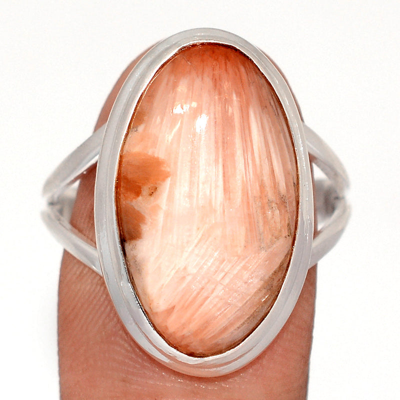Orange Scolecite Ring - OSCR483