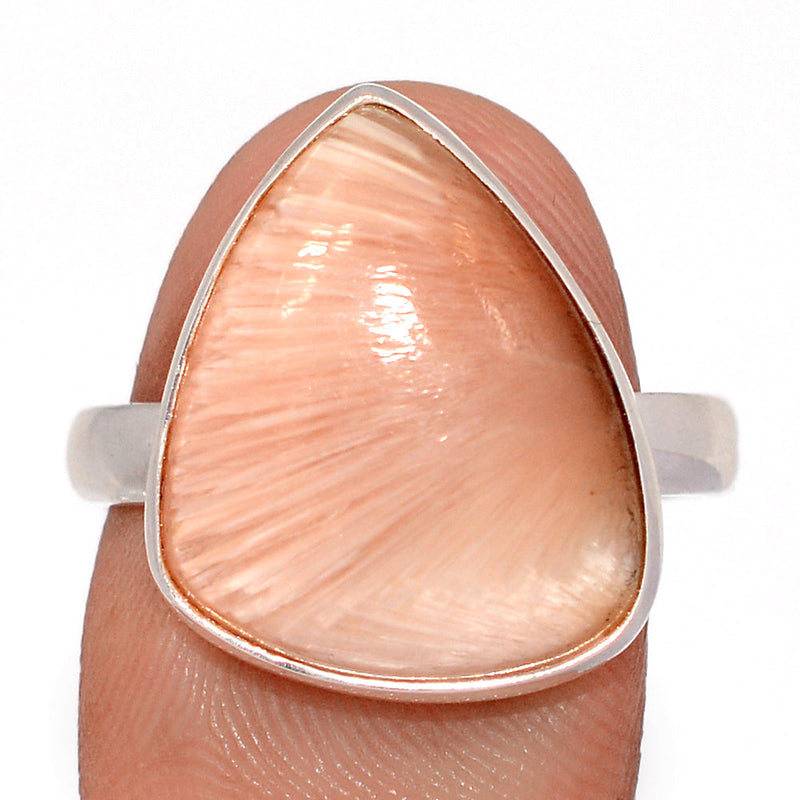 Orange Scolecite Ring - OSCR490
