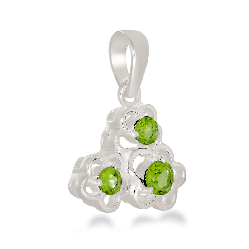 5*5, 4*4 MM Round - Peridot Pendants - P1260P