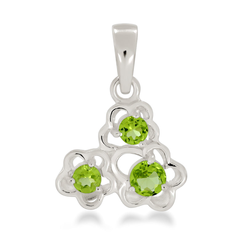 5*5, 4*4 MM Round - Peridot Pendants - P1260P