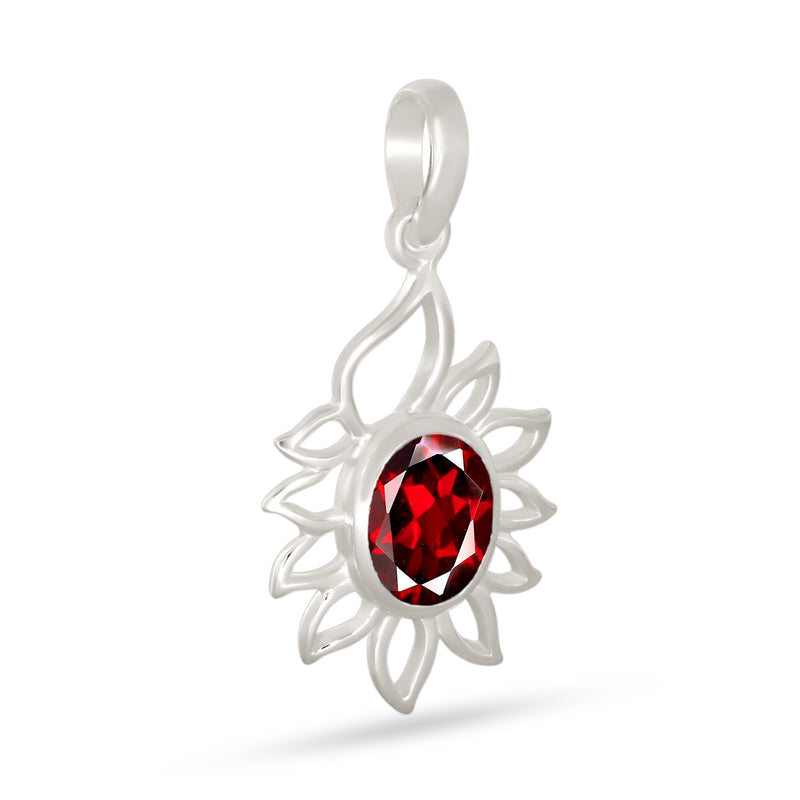 8*10 MM Oval - Garnet Faceted Pendants - P1265G