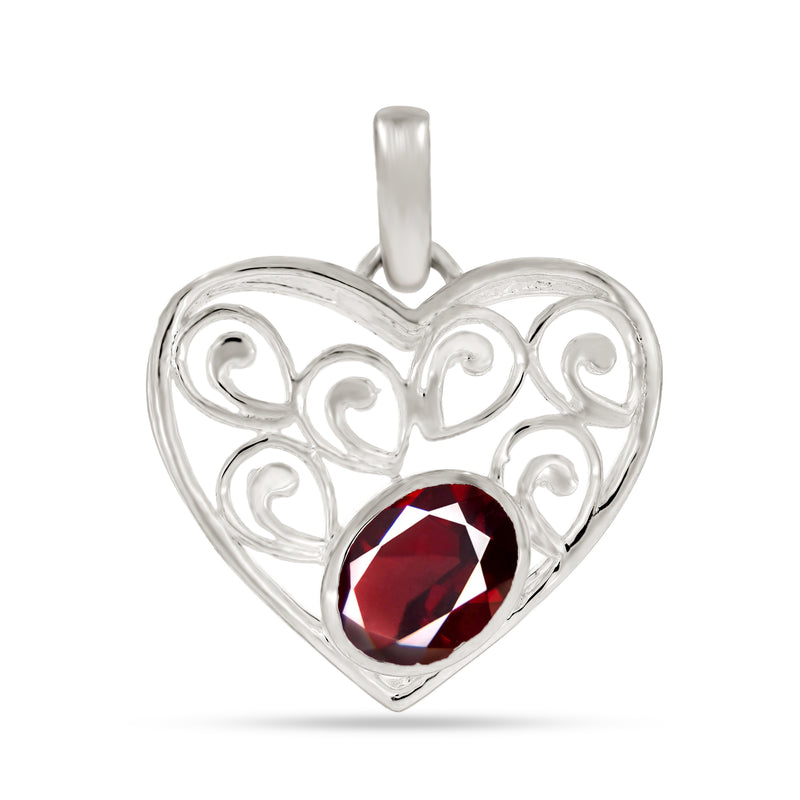 6*8 MM Oval - Garnet Faceted Pendants - P1269G