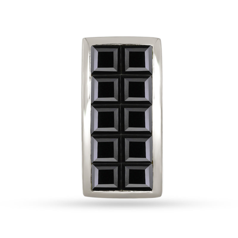 4*4 MM Square - Black Onyx Faceted Pendants - P1293BO