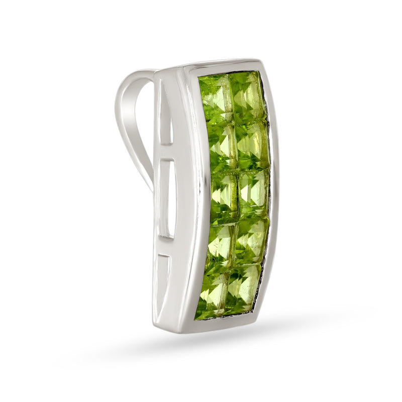 4*4 MM Square - Peridot Pendants - P1293P