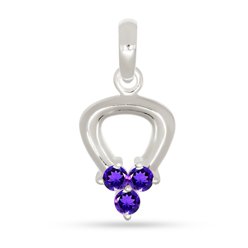 3*3 MM Round - Amethyst Faceted Pendants - P1296A