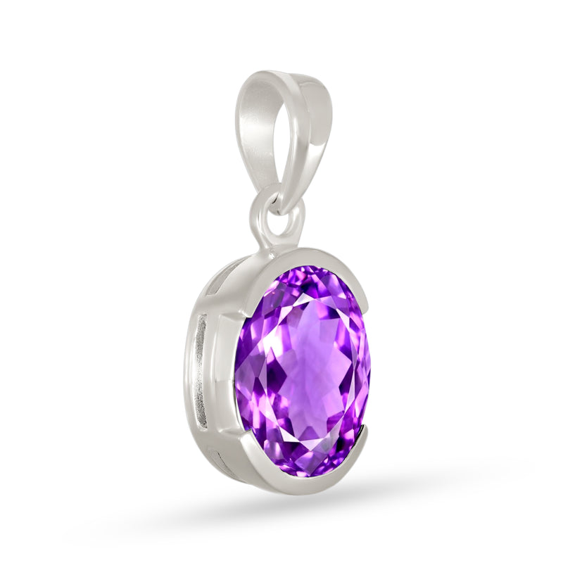 10*14 MM Oval - Amethyst Faceted Pendants - P1299A