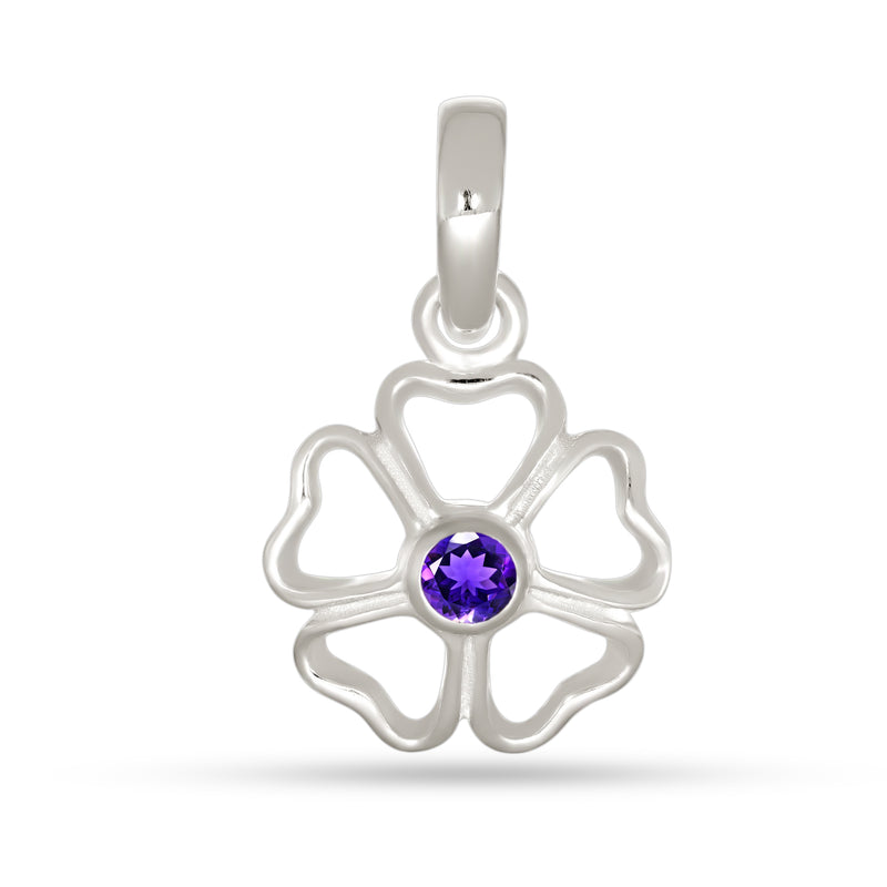 3*3 MM Round - Amethyst Faceted Pendants - P1300A