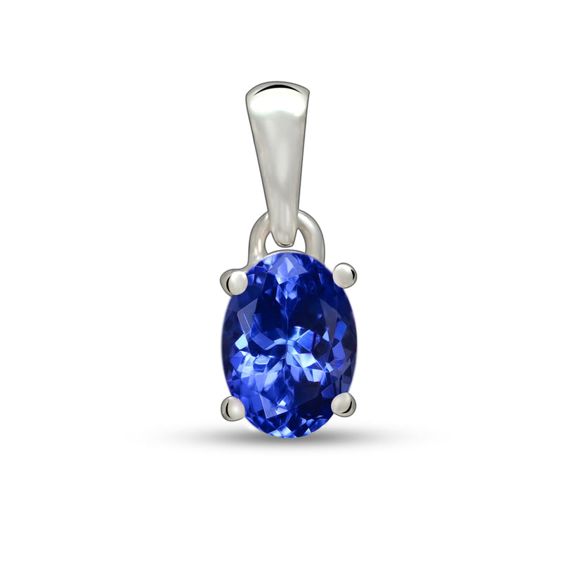 7*5 MM Oval - Tanzanite Faceted Pendants - PBC201-TZF Catalogue