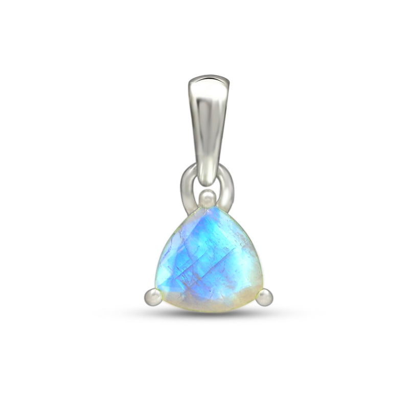 6*6 MM Trillion - Rainbow Moonstone Faceted Pendants - PBC204-RMF Catalogue
