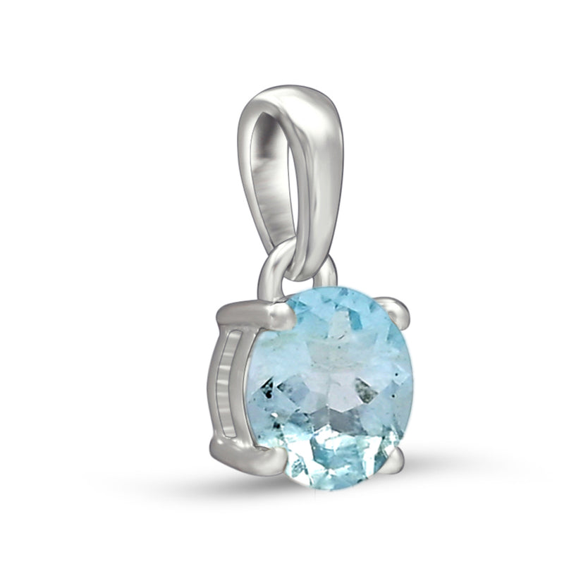 6*6 MM Round - Aquamarine Faceted Pendants PBC206-AQF Catalogue