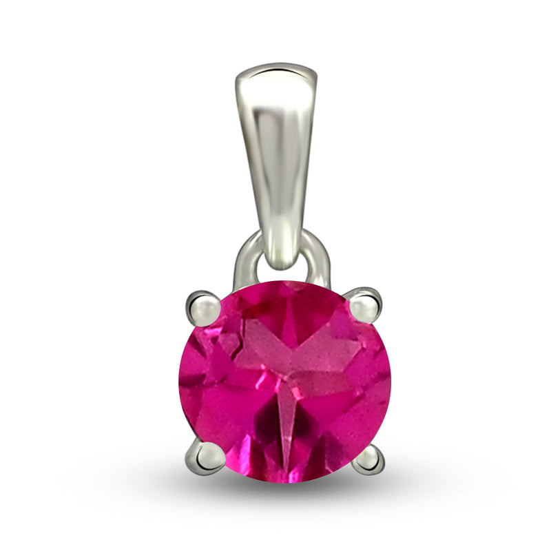 6*6 MM Round - Pink Topaz Pendants - PBC206-PTZ Catalogue