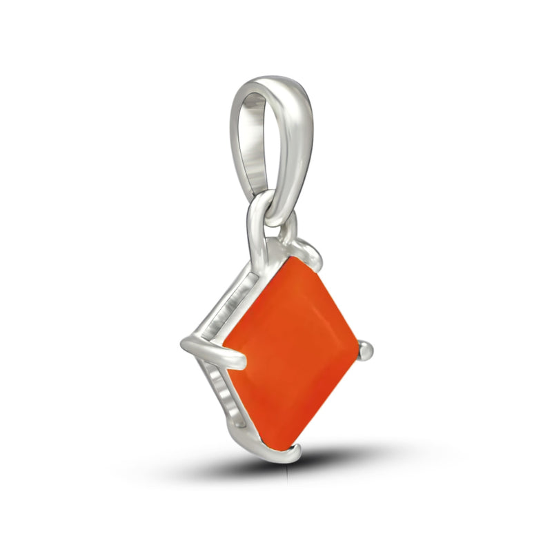 6*6 MM Square - Carnelian Faceted Pendants - PBC210-CRF Catalogue