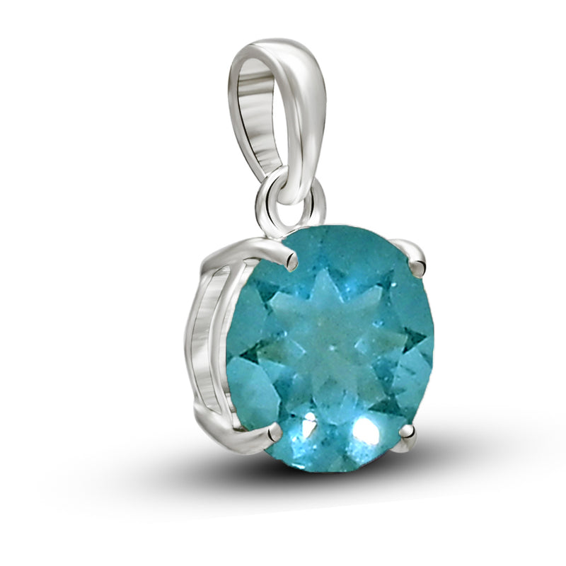 9*9 MM Round - Belgian Teal Fluorite Pendants - PBC211-BTF Catalogue